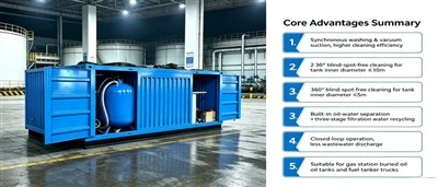 Gas Station Fuel Tank Cleaning Hydro Jetting Equipment
